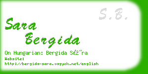 sara bergida business card